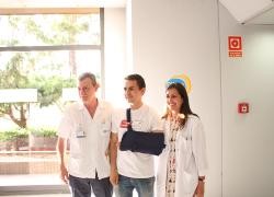 Jorge Lorenzo pasa una revisión médica en idcsalud Hospital General de Catalunya tras la intervención de clavícula