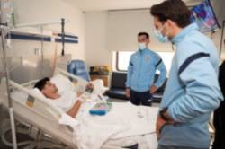 CE Sabadell en el Hospital Universitari General de Catalunya