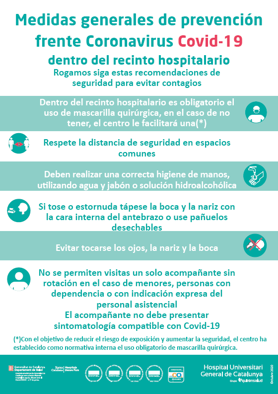 acerca de Converger consonante Medidas de seguridad en Hospitalización | Hospital Universitari General de  Catalunya - Grupo Quirónsalud
